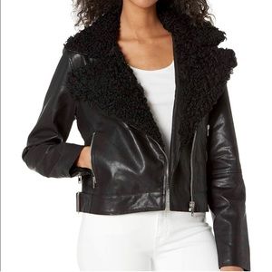 TRUE RELIGION Women's Shearling Biker Jacket  XS